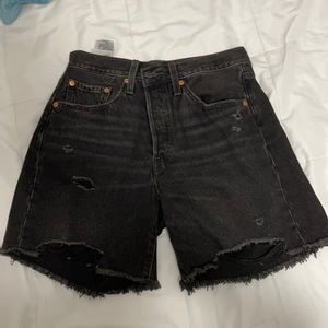 Mid Length Black Levis Shorts